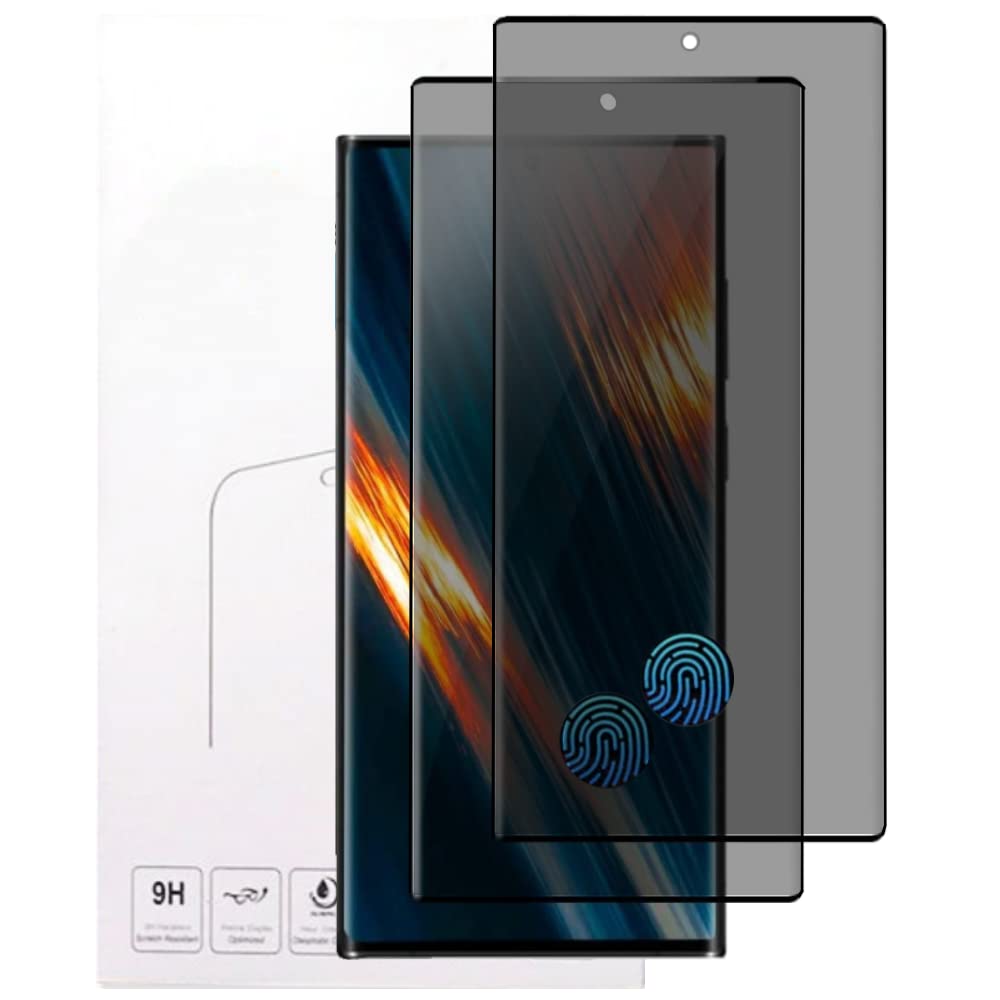 【2枚セット・指紋認証対応】Galaxy S23 Ultra SC-52D/SCG20 対応 覗き見防止 ガラスフィルム ギャラクシーS23 Ultra ウルトラ 用 2枚液晶プライバシー保護フィルム 3D全面保護 旭硝子製素材 強化 ガラス保護 高透過率 気泡ゼロ 指紋対策 貼り付け簡単