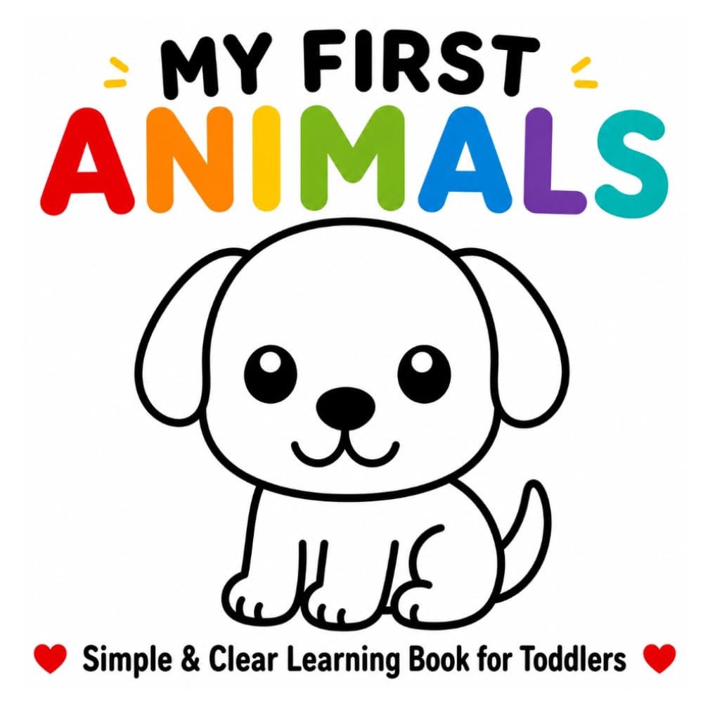 My First Animals: Simple & Clear Learning Book for Toddlers