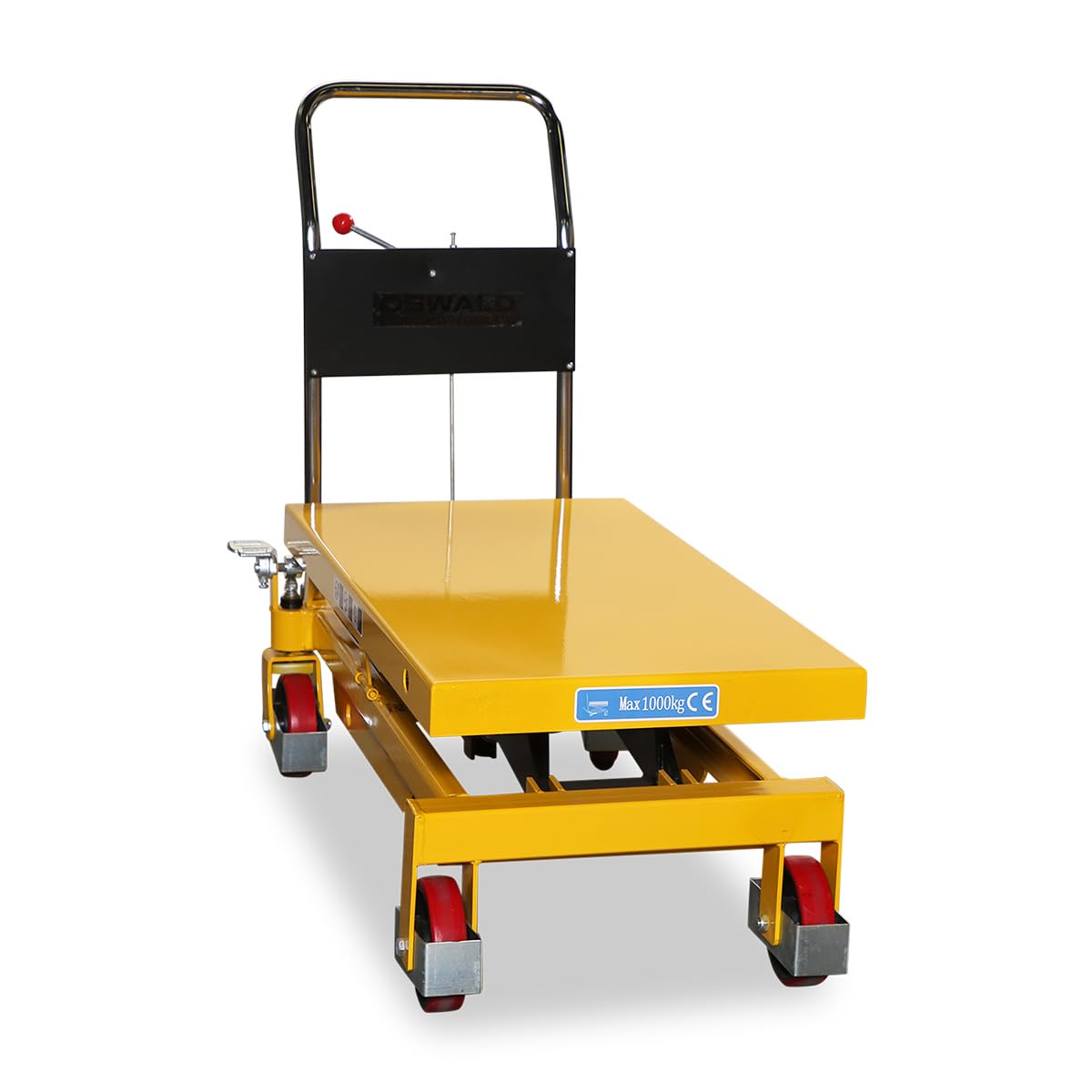 Hubtischwagen OSWALD TH1000 - fahrbarer Hubtisch 1.000 kg, 1.000 mm Hubhöhe, 1.000 x 510 mm Plattform