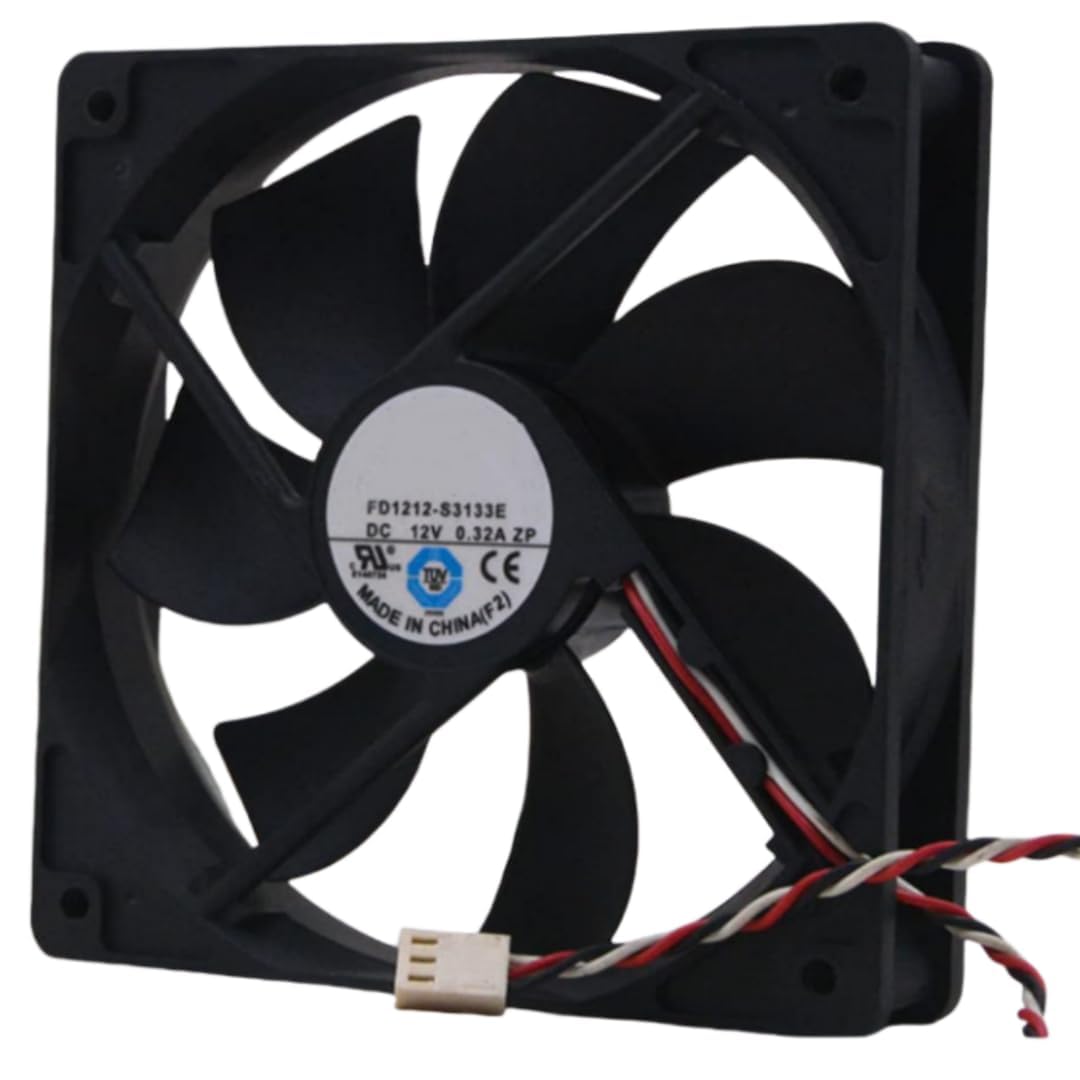 FD1212-S3133E 12CM 12V Cooling Fan - 12025 3-Wire High-Performance for PC and Electronics