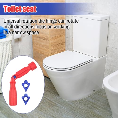 Wvu & Wvo Montageschlüssel für WC-Sitz, WC-Sitz-Montageschlüssel, WC Sitz Befestigung Montageschlüssel mit Gelenk, Montage WC-Sitz aus Kunststoff Toilettensitz Befestigung