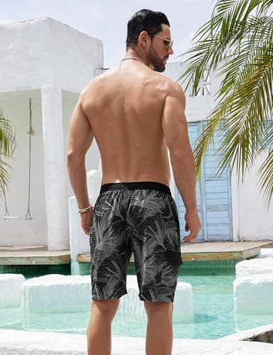 Image of BOJIN Mens Swim Trunks 9 inch Quick Dry Stretch Swim Shorts Mesh Lining Bathing Suits Swimwear Beach Shorts with Pockets