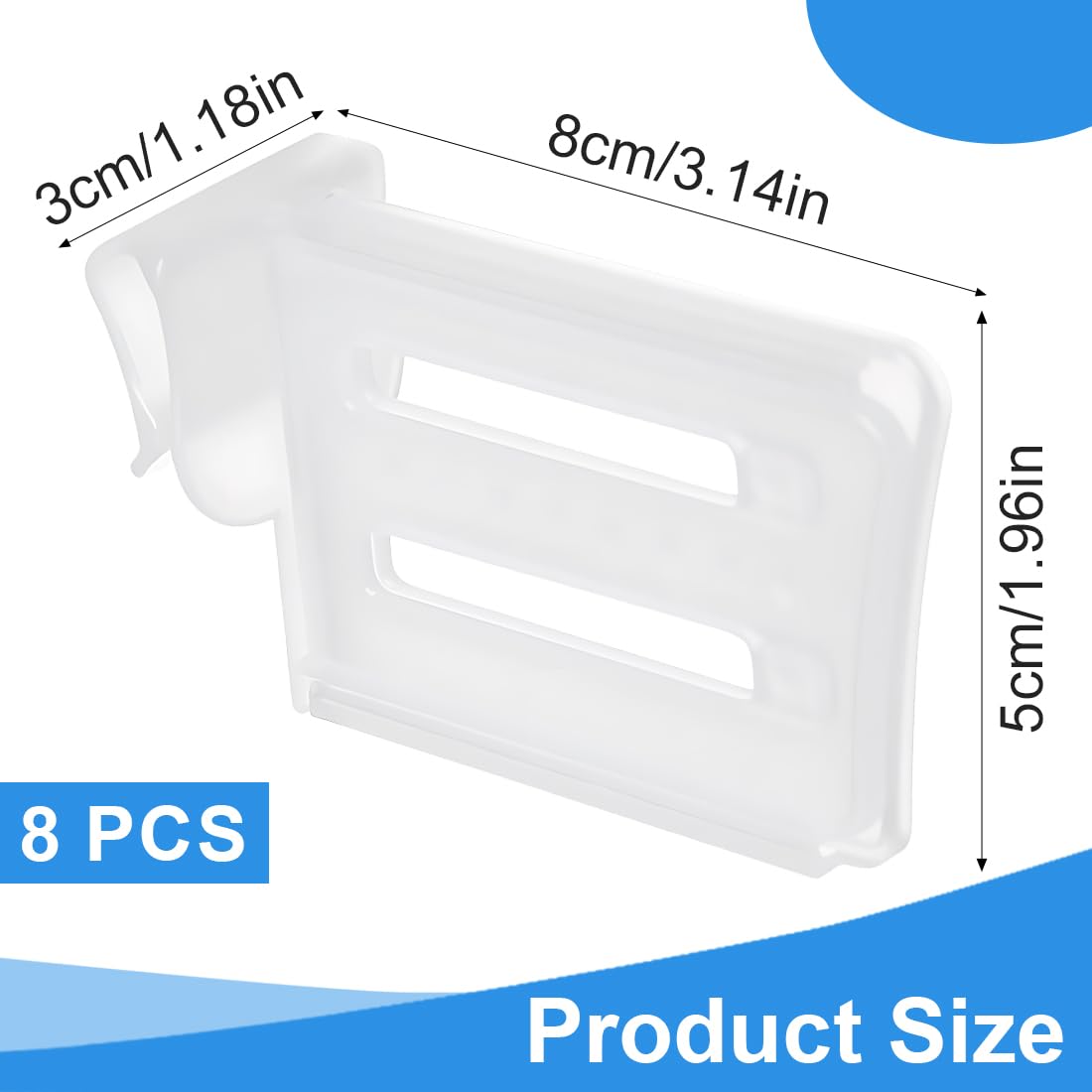 Divisori Per Frigorifero 8 Pezzi - Organizzatore Porta Laterale, Trasparente