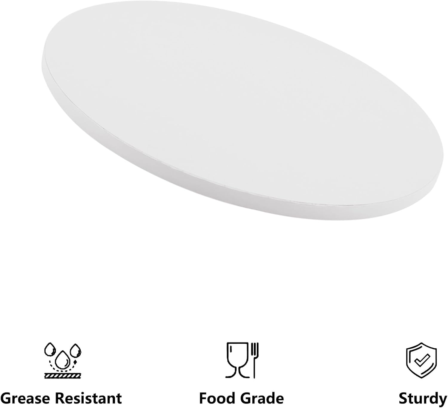 Cake Boards,ULIFESTAR Round Thick Cake Drums,Cake Board Sturdy Cake Corrugated Cardboard,Cake Base Cake Plate for Wedding Birthday Party Heavy or Multi Layer Cakes (Silver, φ14")