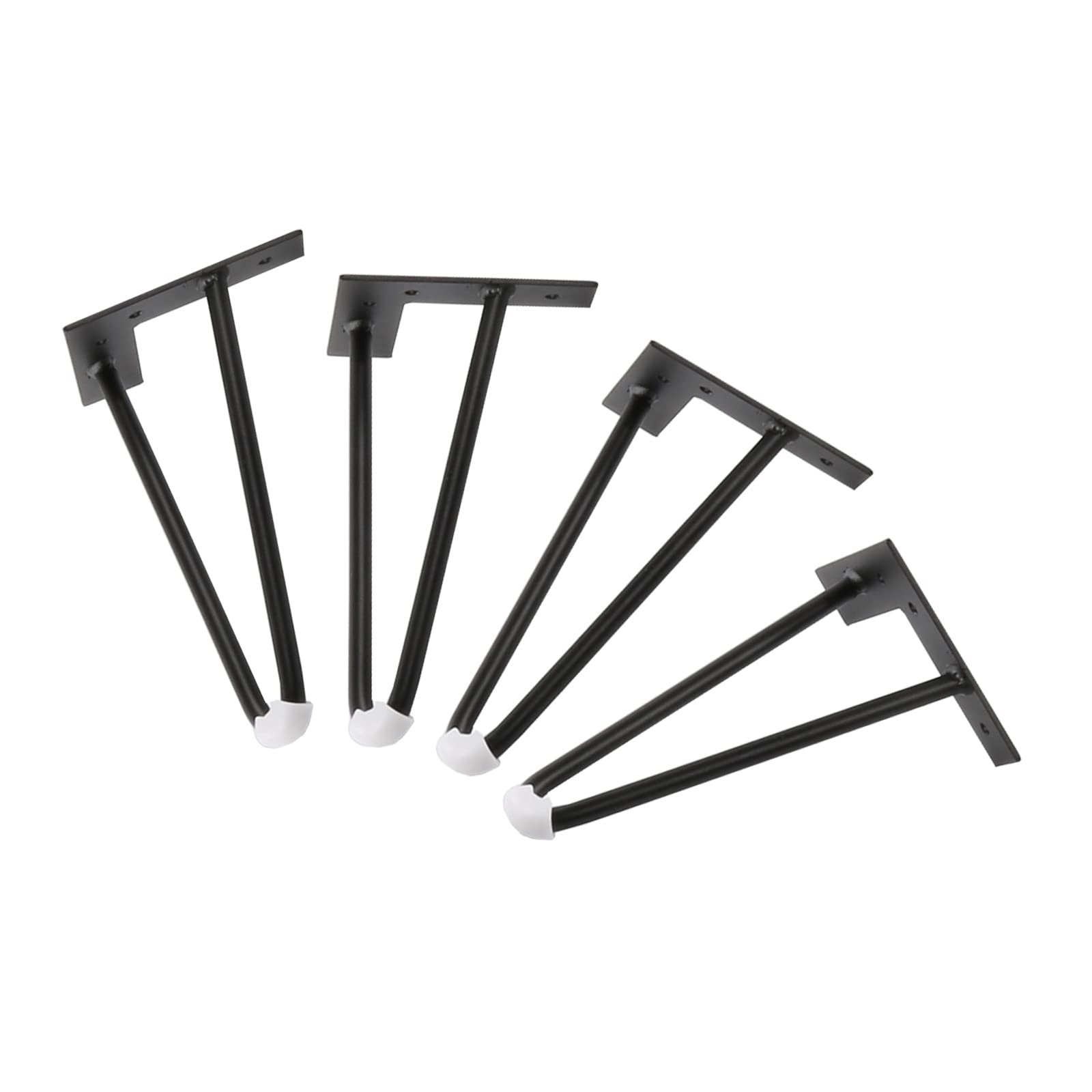 KFGISD, Set of 4 Triangle Metal Chair Leg,High-end Atmosphere,Stylish and Durable,with Mounting Screws ，Metal Furniture Legs(15cm/5.9in)