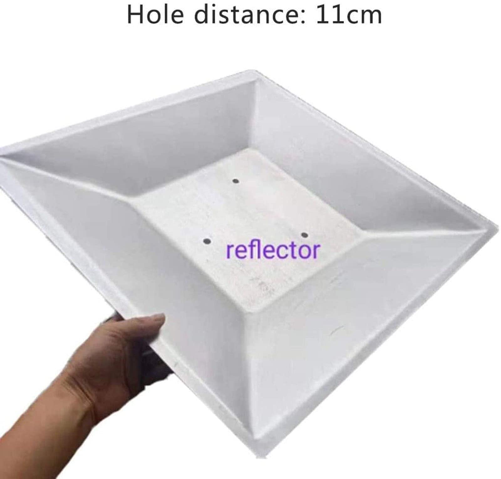 Patio Heater Replacement Top Aluminum, 4-Sided Pyramid Patio Heater Top Reflector Shield For Outdoor Use, Rainproof Rustproof, 3-Hole Mount, Hole Distance 11cm