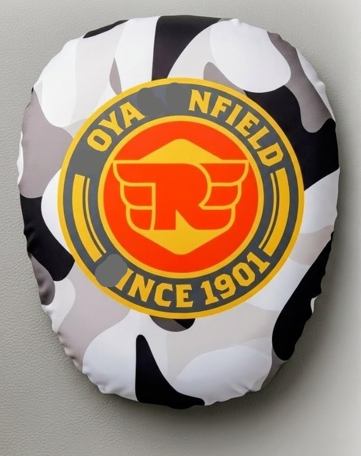 TA Premium Urban Camouflage Motorcycle Fuel Tank Cover | Elastic Strap for Snug Fit | Scratch & Dust Protector Guard for Cruiser Bikes (Grey Camo)-image-17