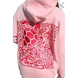 Preppy Embroidered Flower Hoodies for Teen Girl Women Y2K Back Graphic Printed Oversized Pullover Hooded Sweatshirts (Dark Pink, S)