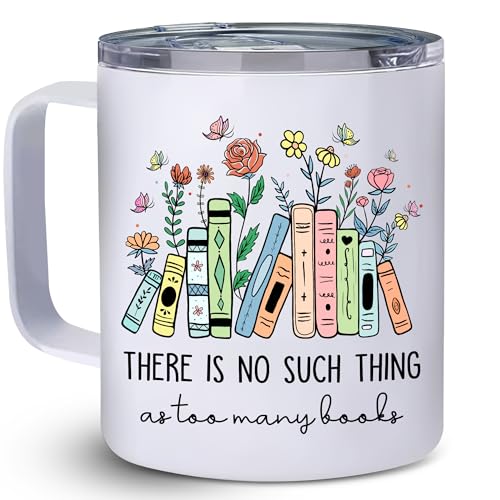 NAHOTICQ Book Lover Gifts - Books Lover Coffee Mugs - There Is No Such Thing Mug - Christmas Cup For...
