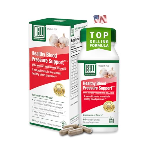 Bell Healthy Blood Pressure Support™ Unique Blend - Natural Blend of Green Coffee Bean Extract, Garlic & Celery Seed Extract Supplements- 60 Capsules, Vegan, Non-GMO