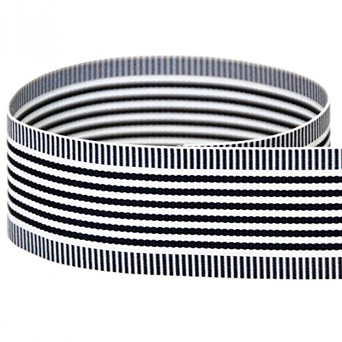 USA | American Made 1-1/2" Navy Vertigo Striped Grosgrain Ribbon - 50 Yards