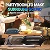 SOWO Portable Wireless Speaker with Bluetooth, Enhanced Immersive Bass, Partyboom Technology, 40W Loud Clear Stereo Sound, IP67 Waterproof, 16H Playtime for Outdoor, Camping and Travel - Deep Black