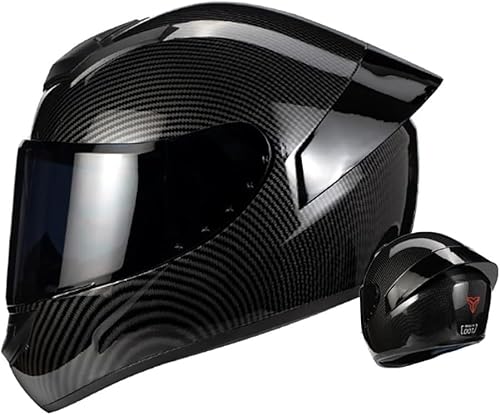 Casco Moto Integrale, Casco da Strada Rapido Integrale Unisex Adulto