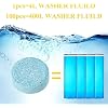 AL- FALAH 100 Pcs Car Windshield Washer Tablets Cleaning Washer Fluid Tablets Glass Concentrated Cleaner Windshield Wiper Fluid Solid Effervescent Remove Auto Glass Stains Clear Car Vision