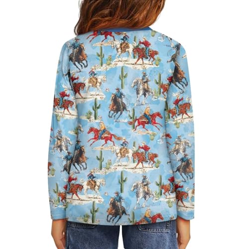 Image of Uourmeti Long Sleeve Tops for Boys Graphic T Shirts Teen Girls Active Pullover Tees