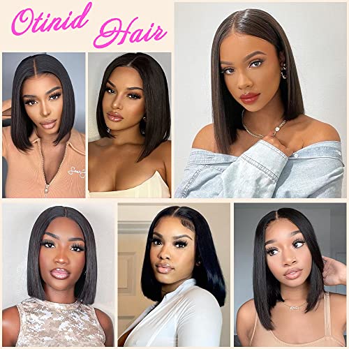 Wear And Go Glueless Bob Wig Human Hair For Beginners Glueless Bob Wigs Human Hair Pre Plucked Pre Cut Ready To Wear Bob Wig Hd Closure Wigs Human Hair With Baby Hair For Women 180% Density 10 Inch #TOP5