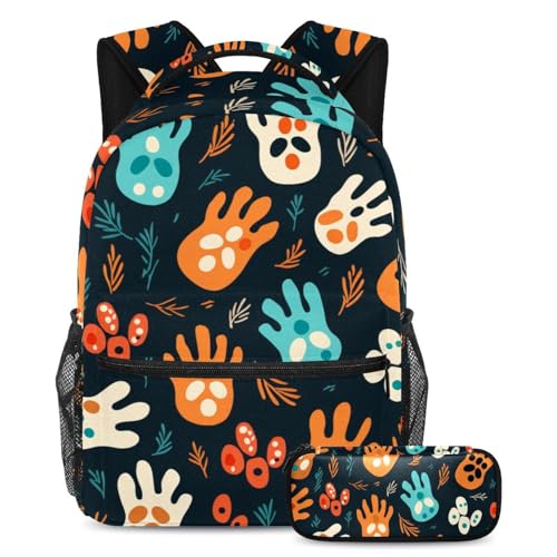 Sac à dos imprimé pattes de chiot 87 pour les sorties d'école