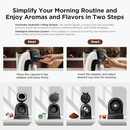 Image of Warriors1 Coffee Maker for Keurig K Cup, Espresso Machine for Nespresso Original, Dolce Gusto Coffee Pods, Ground Coffee, Coffee Machine for Cappuccino & Latte, Programmable, 20 Bar, 28 oz Reservoir