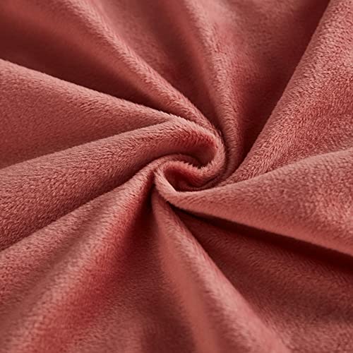 Yaoshuho Fluffy Faux Fur Pillow Covers Ombre Shaggy Pillow Shams Plush Mink Velvet Decorative Throw Pillows Cases Zipper Closure, Set Of 2 (Old Pink, 20" X 36" Inch) #TOP4