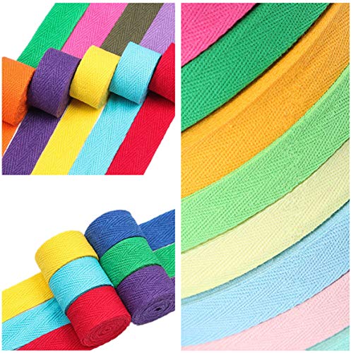 50 Yards Width 3/4inch Cotton Ribbon Herringbone Webbing Trim Fabric Twill Tape Tapestry for Bias Binding Gift Wrapping Wedding Embellishment Sewing Craft (Light Blue Violet) by Zhiheng - Image 4