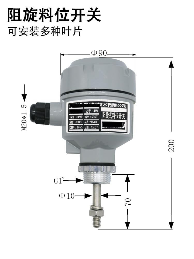 Interruptor Rotativo Nivel Hoz Controlador Alta Temp Antiexplosivo Limite