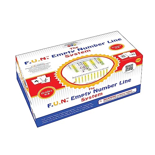 Learning Advantage-7992 F.U.N. Empty Number Line System - 182-Piece Blank Hanging Number Line with 25 Write On/Wipe Off Cards, 6