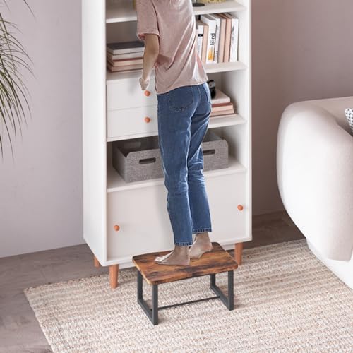 Image of Wooden Step Stool, Stepping Stool for Adult, Wood One Step for Kitchen, Bedroom, Living Room, Bathroom Hold up to 500lbs