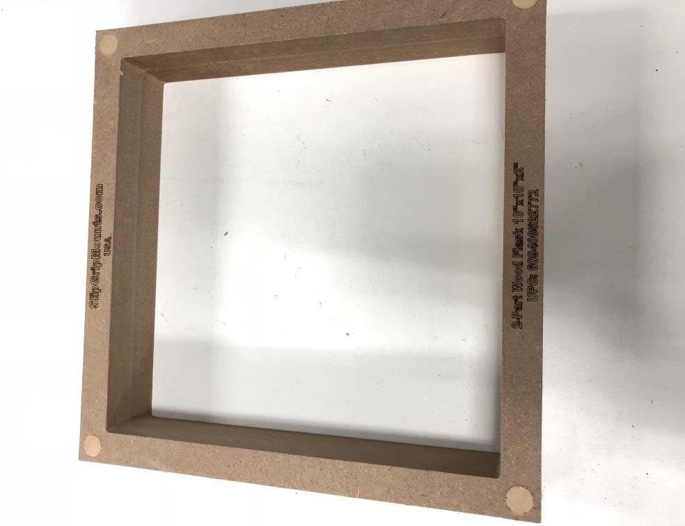 2-Part Foundry Wood Flask Mold for Sand Casting Jewelry Or Craft Making Tool 10"x10"x2"