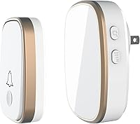 LUAMB Wireless Doorbell Kit: 1000ft Range, 52 Ringtones, 5 Volume Levels, LED Flash, Waterproof IP44, Mute Mode