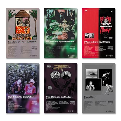 LunarWhisper GwzpQefv_2x Suicid Poster boys Music Album Cover Signed Limited Print Canvas Posters Set of 6 for Living Room Bedroom Decoration Fans Pictures Gift Unframed8x12inch style-4