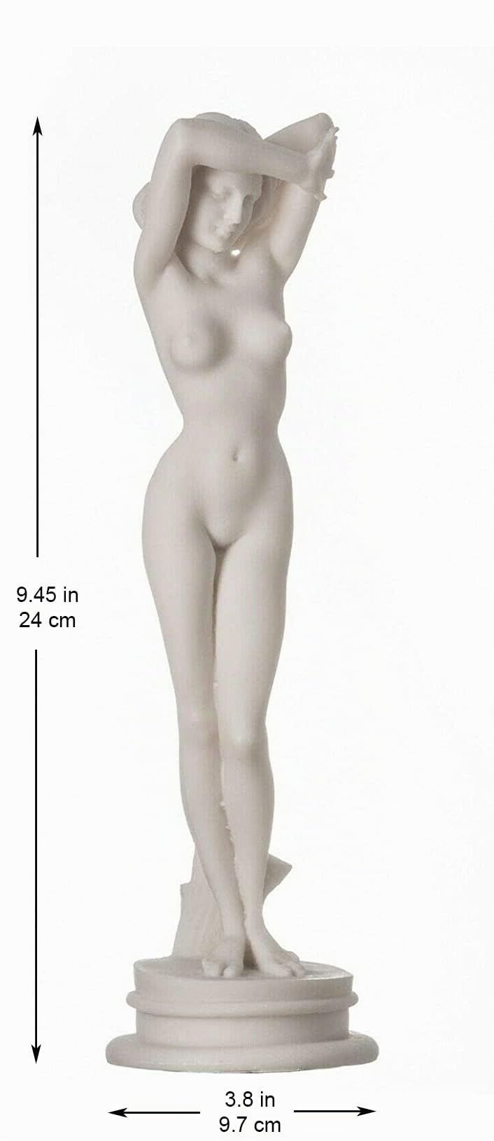 Femme nue sexy Aphrodite Statue d'albâtre Sculpture 25cm