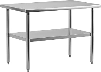 KYBOLT Stainless Steel Work Table,[NSF Certified] 30x24 Inches Heavy Duty Kitchen Prep Table for Hotel,Home,Restaurant