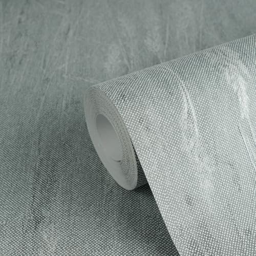Papel pintado floral tejido no tejido de lujo Profhome verde pátina plata 4