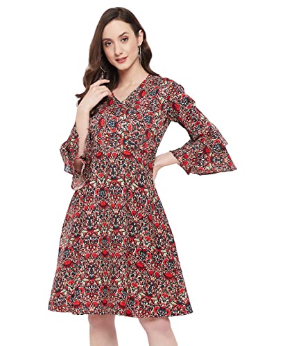 Image of Uptownie Lite Women's Crepe Skater Knee Length Dress