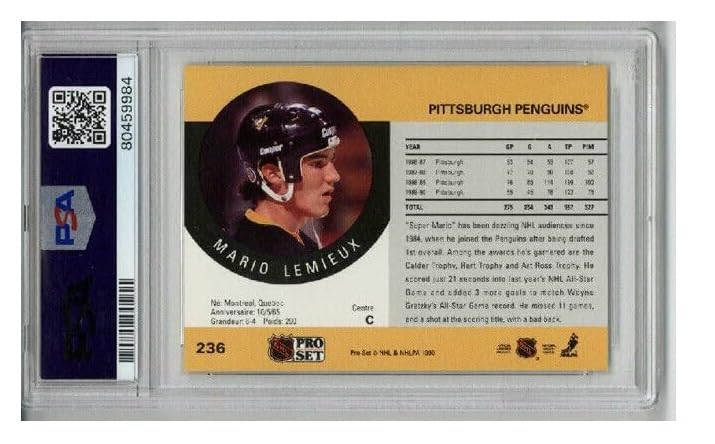 Amazon.com: 1990 PRO SET #236 MARIO LEMIEUX CARD PITTSBURGH