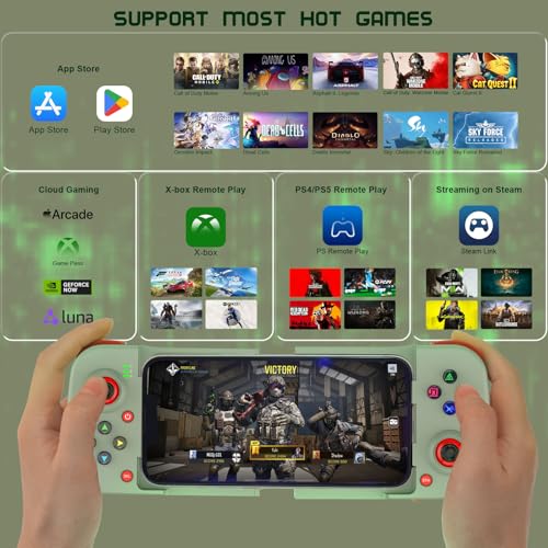 Joso Phone Controller for iPhone/Android Support Phone Case, Mobile Gaming Controller with Ergonomic Design - Wireless Gamepad for Cloud Gaming & PS Remote Play