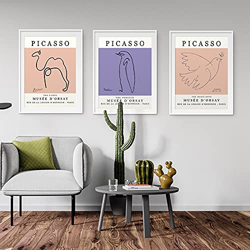 Toile peinture abstraite visage affiche danse mur art imprimé moderne salon lot de 3