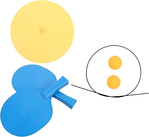 Miniatura 8 de INOOMP 2 juegos de tenis de mesa entrenador de interior juguetes portátiles de tenis de mesa para niños equipo de práctica de tenis de mesa