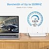 Cat6 Patch Cables 0.5 Foot (6 Pack), Cat 6 Ethernet Cable, 24AWG CCA Cord, UTP Network, Internet Cable, Compatible for PC, Routers, Switches, Servers, Printers, RJ45 LAN with 25 Cable Ties - 0.5FT
