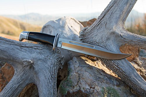 Buck Knives BU120BKS 0120Bks General Fixed Blade Knife With Genuine Leather Sheath,Black/Silver thumb #1
