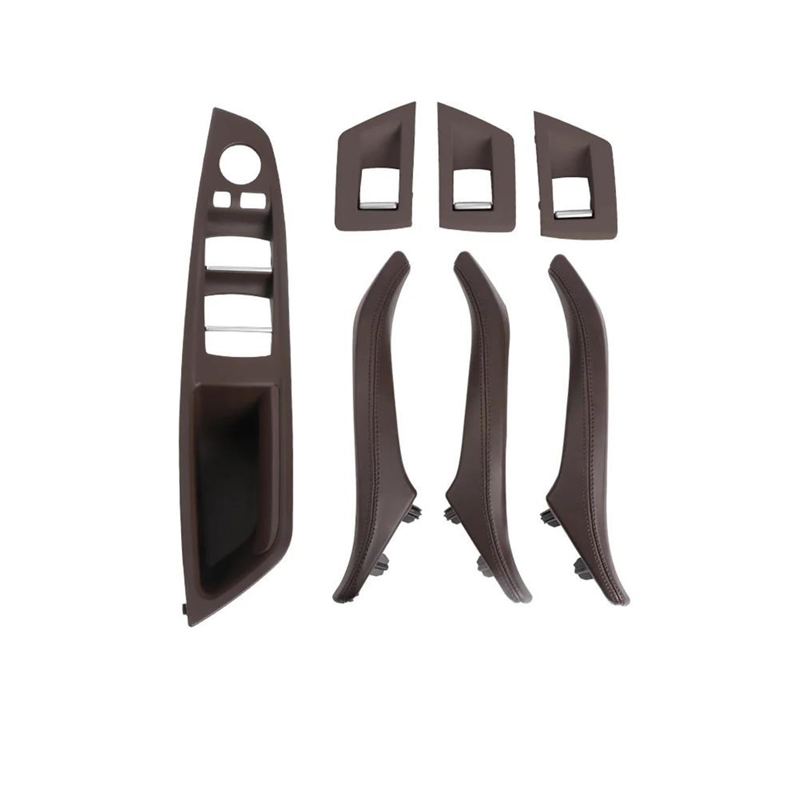 YUEYZHK RHD Car Interior Door Leather Handle Assembly Sets for BMW5 Series F10 F11 520 523 525 528 530i(LHD Moka12)