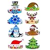 Winlyn 24 Sets Christmas Craft Kits Winter Crafts DIY Christmas Headbands Craft Kits Snowflake Christmas Tree Foam Stickers Arts and Crafts for Kids Holiday Home Classroom Art Activities Party Favors #1