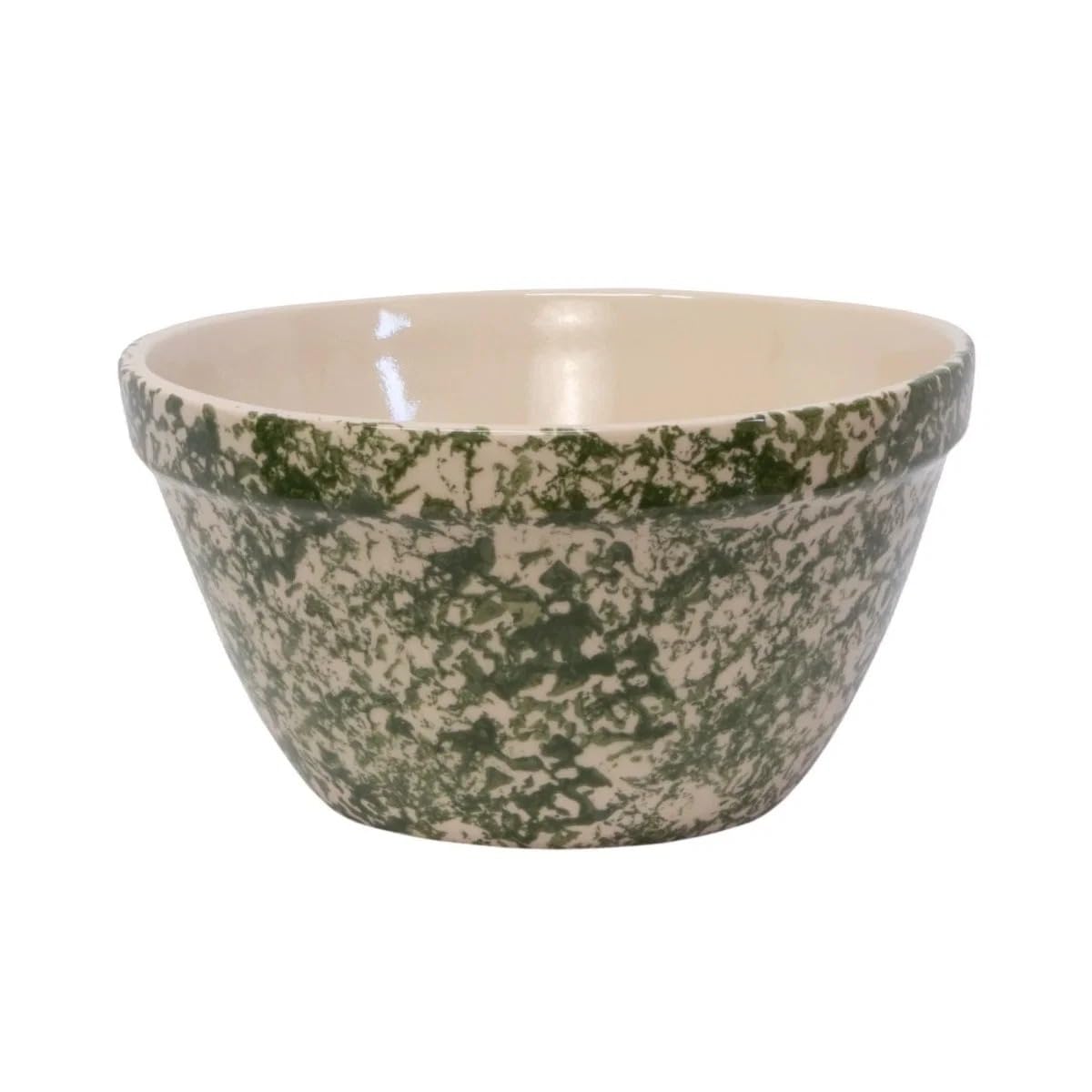 Ohio Stoneware 5 Quart Bowl — Shoulder Sponge Green