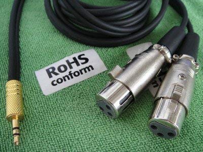 Wiring Connecting Terminals - 1/8" 3.5mm Stereo TRS Audio to Dual Female XLR Cable Connect PC Notebook 8XF