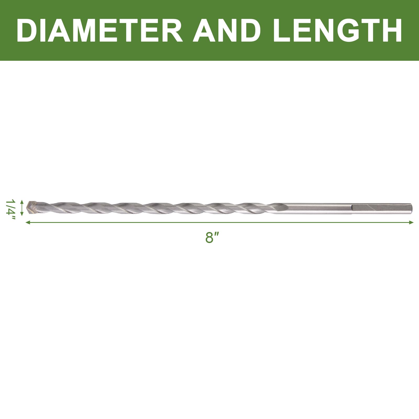 Masonry Drill Bits - 6 Pack for Concrete & Stone -5