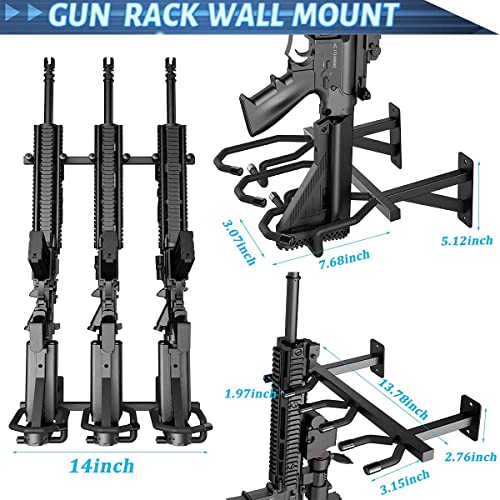 Nswern Gun Rack Wall Mount 2X3-Slot Gun Free-Standing Rack,Sturdy Metal Gun Storage Holder,Wall Gun Rack Firearm Free-Standing Indoor Display Stand #TOP6