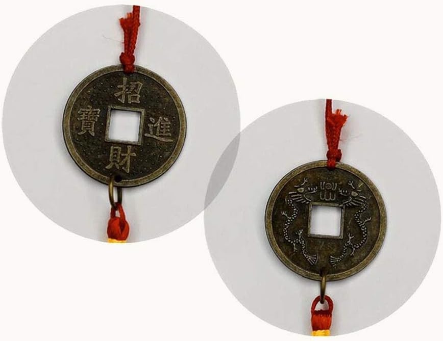 Wind Chimes Copper Bell Lucky Cat Wind Chime Shop Doorbell Hanging Decoration Creative Gifts Home Accessories Decoration Gifts for Garden Decor (Size : Nine Bells) (Red Three Bells)