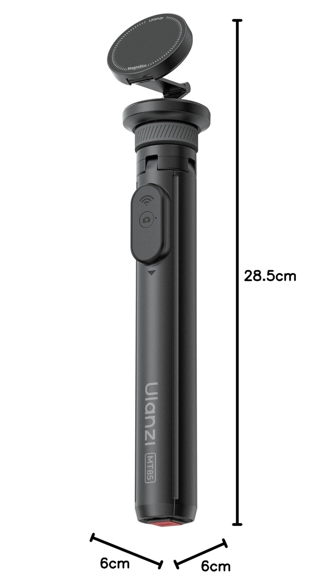 ULANZI MT85 Selfie stick treppiede magnetico con 4 piedi, Bastone selfie bluetooth con Apertura automatica, Treppiede con calamita 153cm, Compatibile con iPhone Serie 17 16 15 e Samsung Xiaomi Realme
