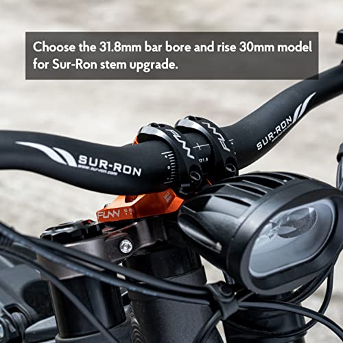 Funn Rsx Mountain Bike Direct Mount Bike Stem With 31.8Mm Bar Clamp, 2 Pieces Lightweight Split Design For Dual Crown Forks, Adjustable Extension 45-50Mm With 30Mm Rise (Orange) #TOP1