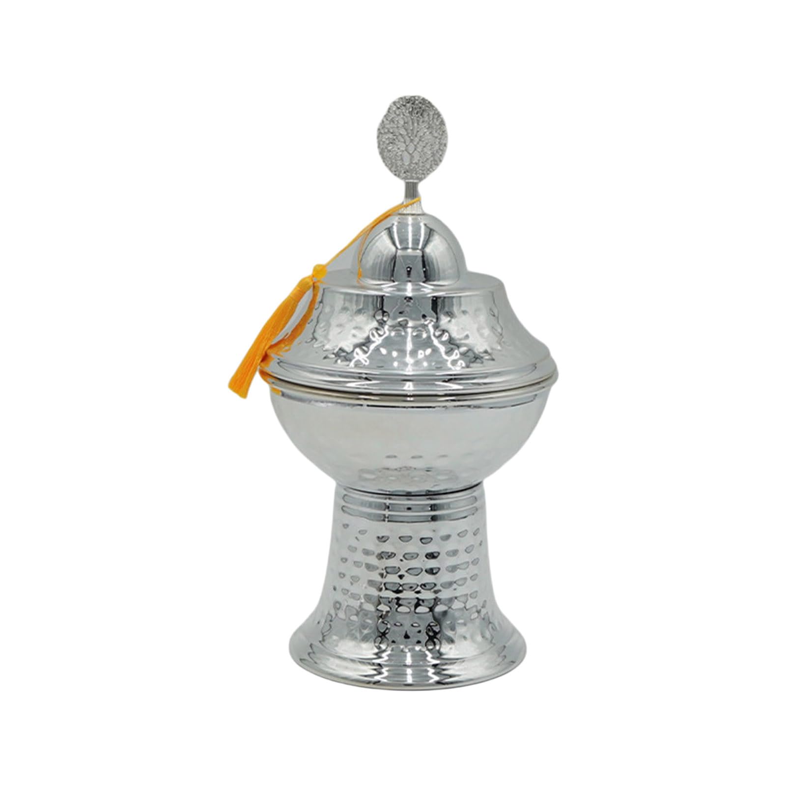 JSGHGDF Decorative Bowl Premium Handcrafted Metal Candy Container with Intricate Florals Engraving for Living Room Decoration Decorative Candy Container